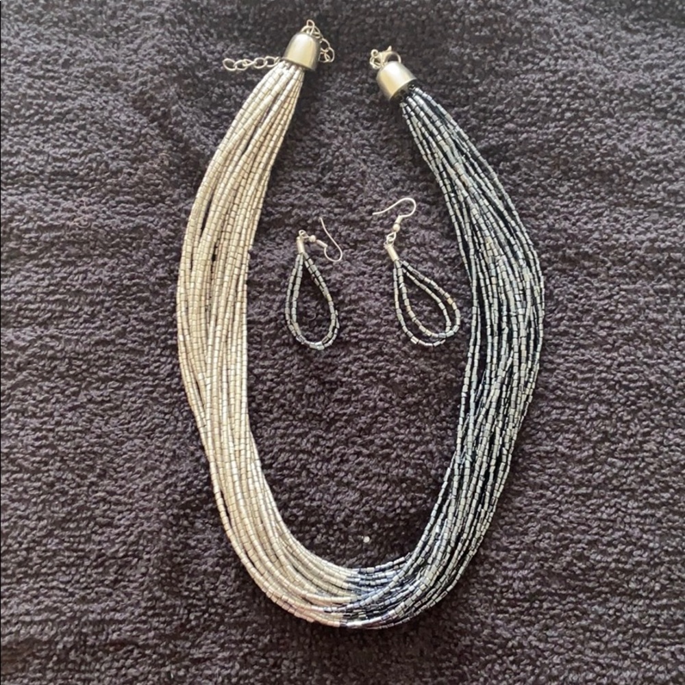 Blue and silver necklace